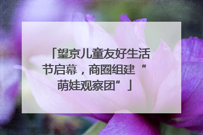 望京儿童友好生活节启幕，商圈组建“萌娃观察团”