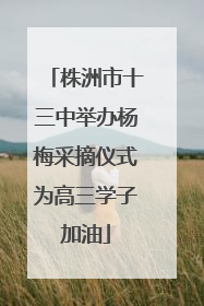 株洲市十三中举办杨梅采摘仪式为高三学子加油