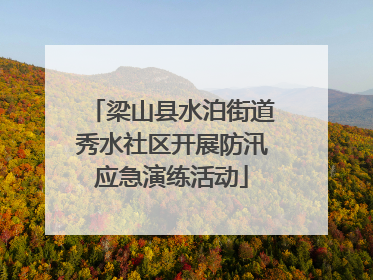 梁山县水泊街道秀水社区开展防汛应急演练活动