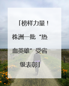 榜样力量！株洲一批“热血英雄”受省级表彰