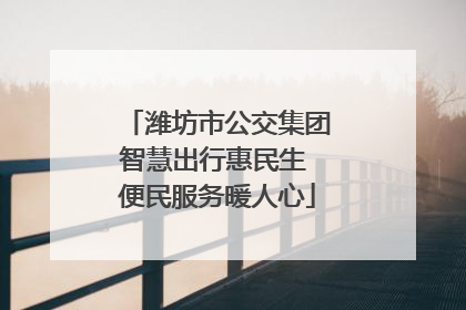 潍坊市公交集团智慧出行惠民生 便民服务暖人心