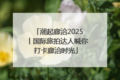 潮起廊洽2025丨国际旅拍达人喊你打卡廊洽时光