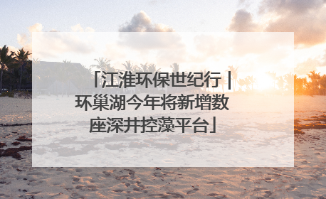 江淮环保世纪行｜环巢湖今年将新增数座深井控藻平台