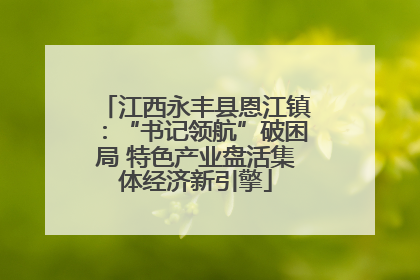 江西永丰县恩江镇：“书记领航”破困局 特色产业盘活集体经济新引擎