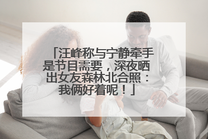 汪峰称与宁静牵手是节目需要，深夜晒出女友森林北合照：我俩好着呢！