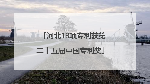 河北13项专利获第二十五届中国专利奖