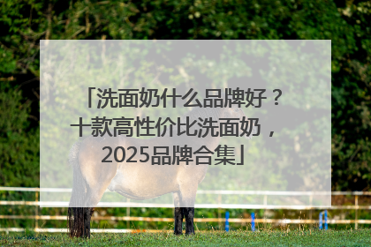 洗面奶什么品牌好？十款高性价比洗面奶，2025品牌合集