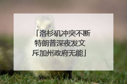 洛杉矶冲突不断 特朗普深夜发文斥加州政府无能