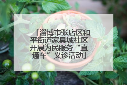 淄博市张店区和平街道家具城社区开展为民服务“直通车”义诊活动