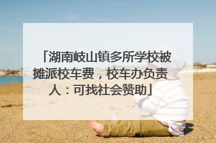 湖南岐山镇多所学校被摊派校车费，校车办负责人：可找社会赞助