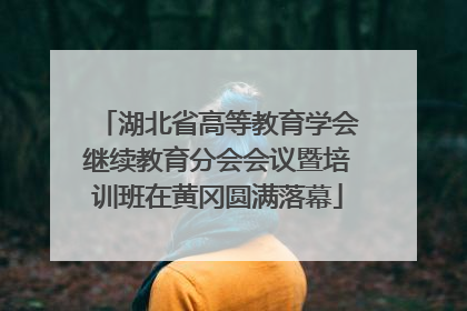 湖北省高等教育学会继续教育分会会议暨培训班在黄冈圆满落幕