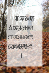 湘潭铁塔支援贵州榕江抗洪通信保障获赞誉