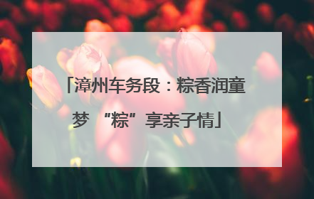 漳州车务段：粽香润童梦 “粽”享亲子情