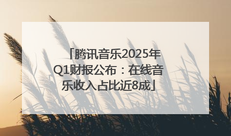 腾讯音乐2025年Q1财报公布：在线音乐收入占比近8成