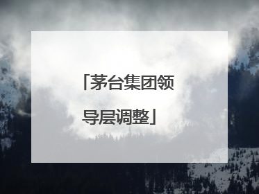 茅台集团领导层调整