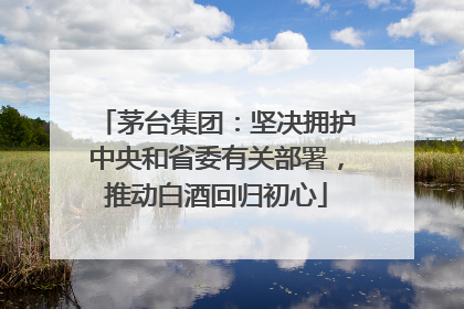 茅台集团：坚决拥护中央和省委有关部署，推动白酒回归初心
