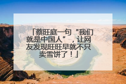 蔡旺庭一句“我们就是中国人”，让网友发现旺旺早就不只卖雪饼了！