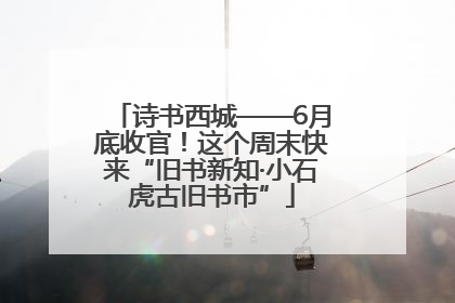 诗书西城——6月底收官！这个周末快来“旧书新知·小石虎古旧书市”