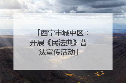 西宁市城中区：开展《民法典》普法宣传活动
