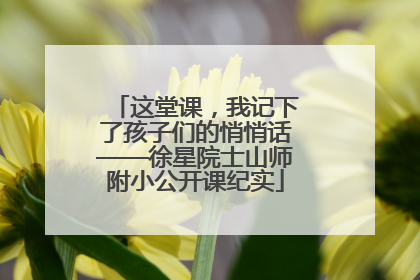 这堂课，我记下了孩子们的悄悄话——徐星院士山师附小公开课纪实