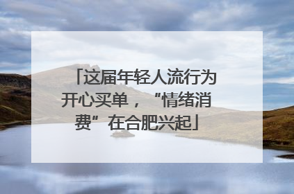 这届年轻人流行为开心买单，“情绪消费”在合肥兴起