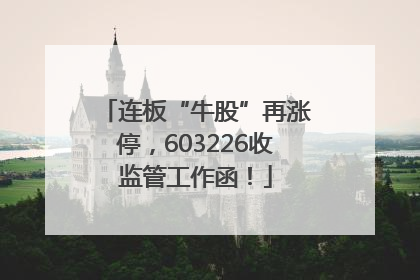 连板“牛股”再涨停，603226收监管工作函！