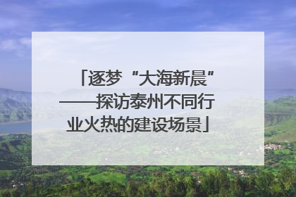 逐梦“大海新晨”——探访泰州不同行业火热的建设场景