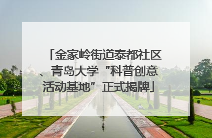金家岭街道泰都社区、青岛大学“科普创意活动基地”正式揭牌