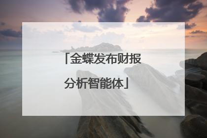 金蝶发布财报分析智能体