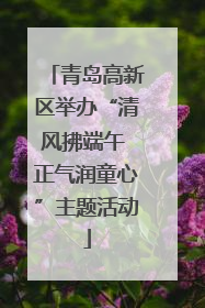 青岛高新区举办“清风拂端午 正气润童心”主题活动