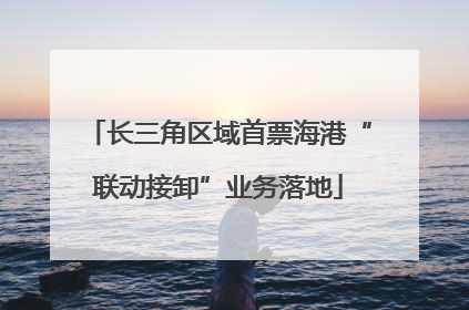 长三角区域首票海港“联动接卸”业务落地