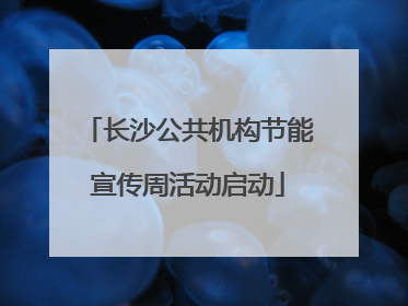 长沙公共机构节能宣传周活动启动