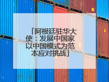 阿根廷驻华大使：发展中国家以中国模式为范本应对挑战