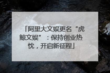 阿里大文娱更名“虎鲸文娱”：保持创业热忱，开启新征程