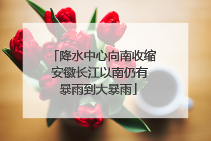 降水中心向南收缩 安徽长江以南仍有暴雨到大暴雨