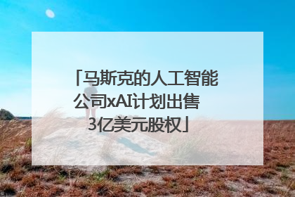 马斯克的人工智能公司xAI计划出售3亿美元股权