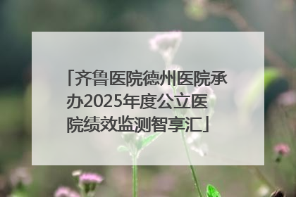齐鲁医院德州医院承办2025年度公立医院绩效监测智享汇
