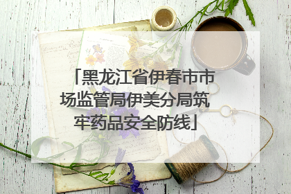 黑龙江省伊春市市场监管局伊美分局筑牢药品安全防线