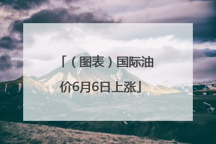 （图表）国际油价6月6日上涨