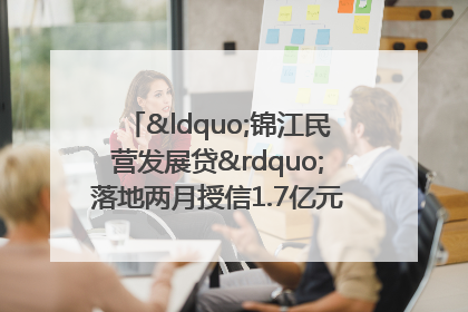 “锦江民营发展贷”落地两月授信1.7亿元，惠及118家民企
