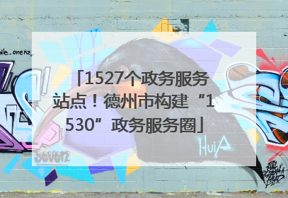 1527个政务服务站点！德州市构建“1530”政务服务圈