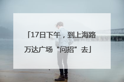 17日下午，到上海路万达广场“问招”去