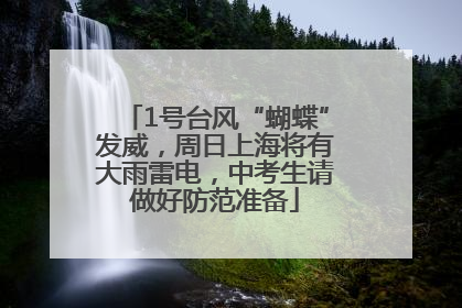 1号台风“蝴蝶”发威，周日上海将有大雨雷电，中考生请做好防范准备