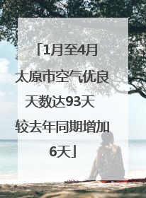 1月至4月 太原市空气优良天数达93天 较去年同期增加6天