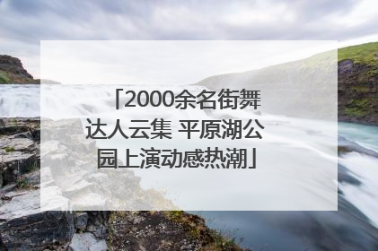 2000余名街舞达人云集 平原湖公园上演动感热潮