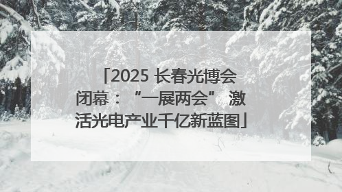 2025 长春光博会闭幕：“一展两会” 激活光电产业千亿新蓝图