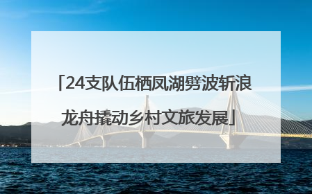 24支队伍栖凤湖劈波斩浪 龙舟撬动乡村文旅发展