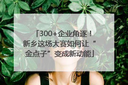 300+企业角逐！新乡这场大赛如何让“金点子”变成新动能