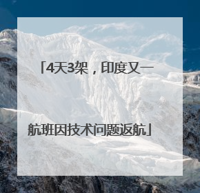 4天3架，印度又一航班因技术问题返航